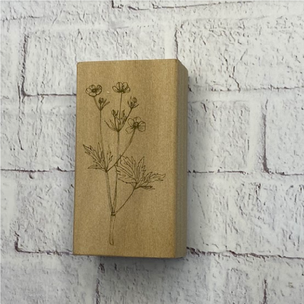 Rubber Stamp - Flower Plant