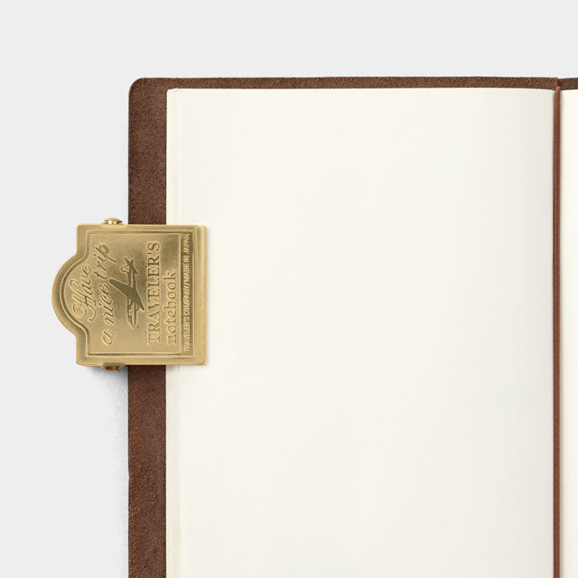 Travelers Note Brass Clip Airplane Pattern 030 - Blue