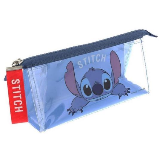 Disney Stitch Pen Case Transparent Blue