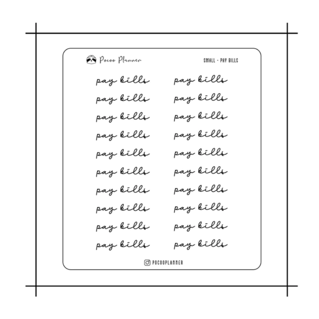 Pocoo Planner Monochrome Sticker or Titles