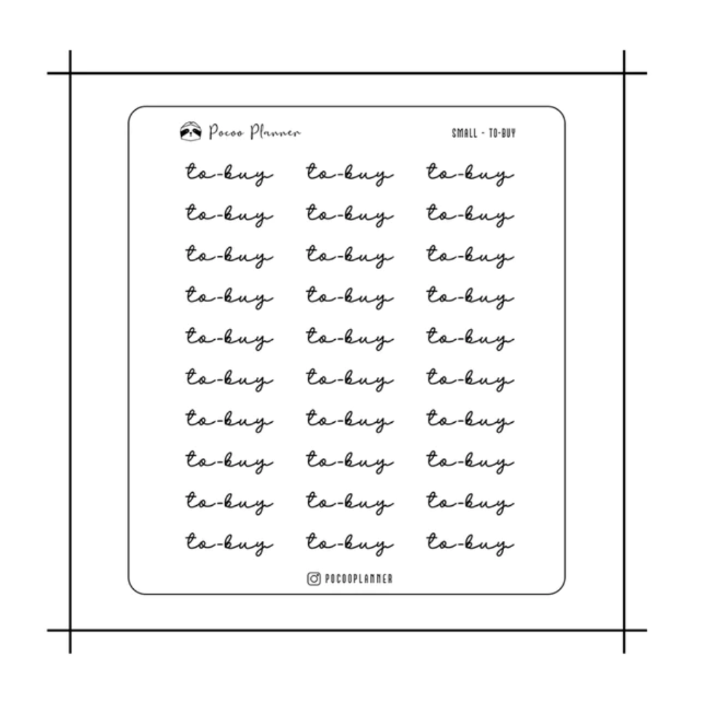 Pocoo Planner Monochrome Sticker or Titles