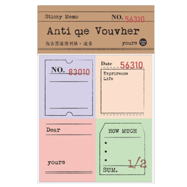 Infeel.me Sticky Memo Antique Voucher