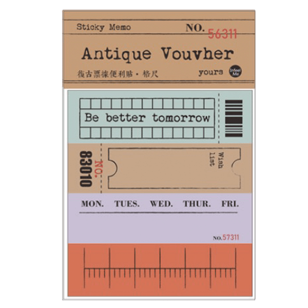 Infeel.me Sticky Memo Antique Voucher