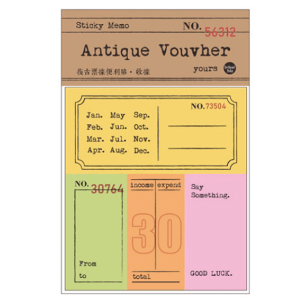 Infeel.me Sticky Memo Antique Voucher