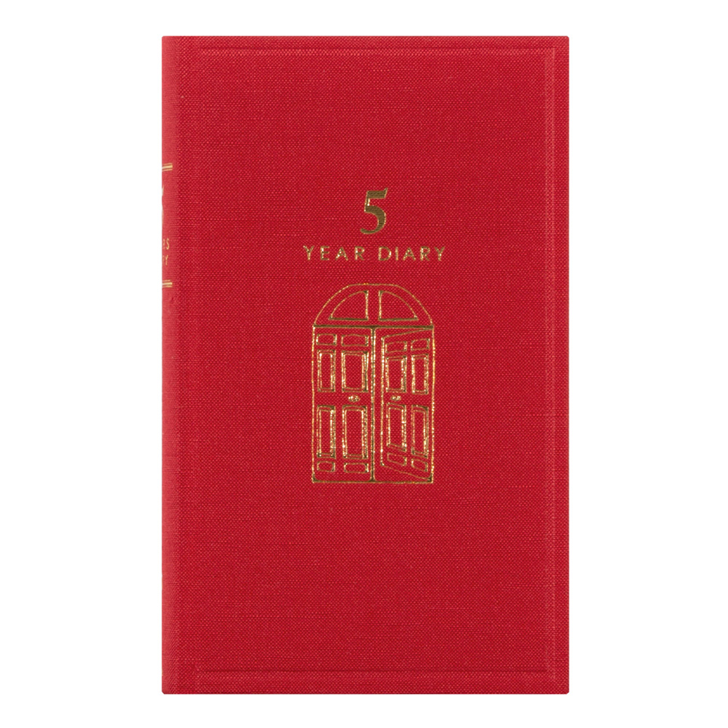 Midori 5 Years Diary Door Red