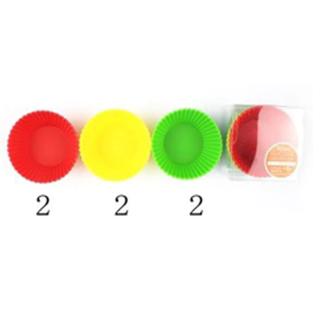 Silicone Cups (6 Pieces) Vegetable Color