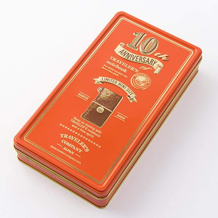 Midori Traveler&#39;s Notebook 10th Anniversary Can Set Mini Limited