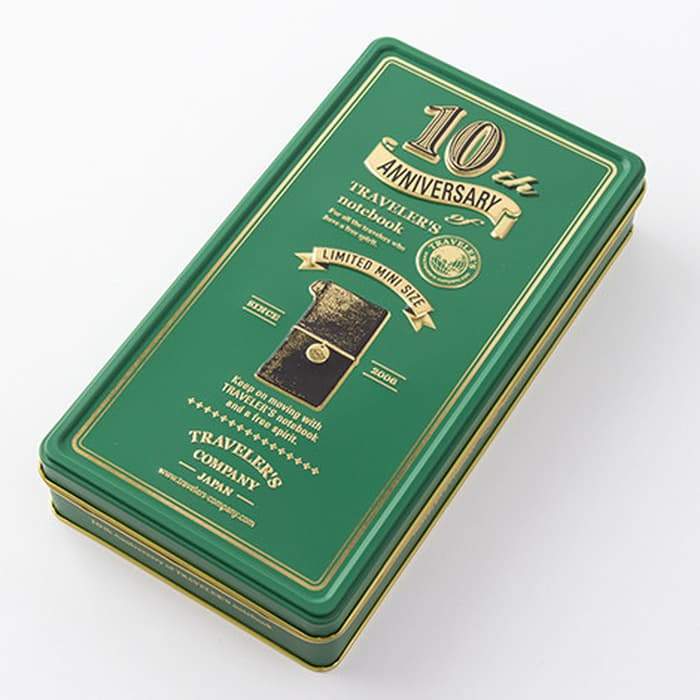 Midori Traveler&#39;s Notebook 10th Anniversary Can Set Mini Limited
