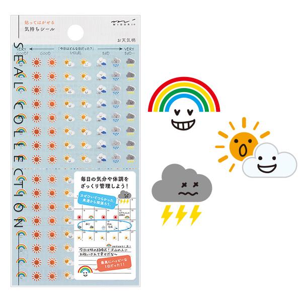 Midori Notebook Sticker Feeling Weather Pattern