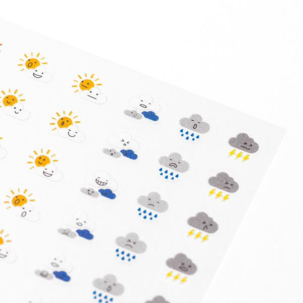 Midori Notebook Sticker Feeling Weather Pattern