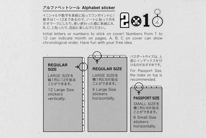 Travelers Notebook Customized Sticker Set For Diary 2018