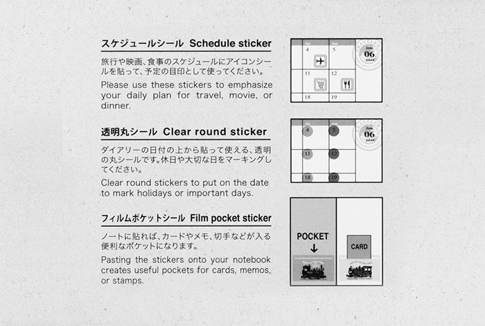 Travelers Notebook Customized Sticker Set For Diary 2018