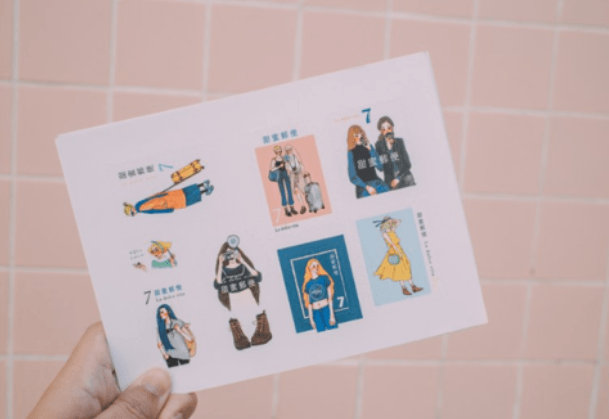 La Dolce Vita Bon Voyage Postage Stamp Style 2