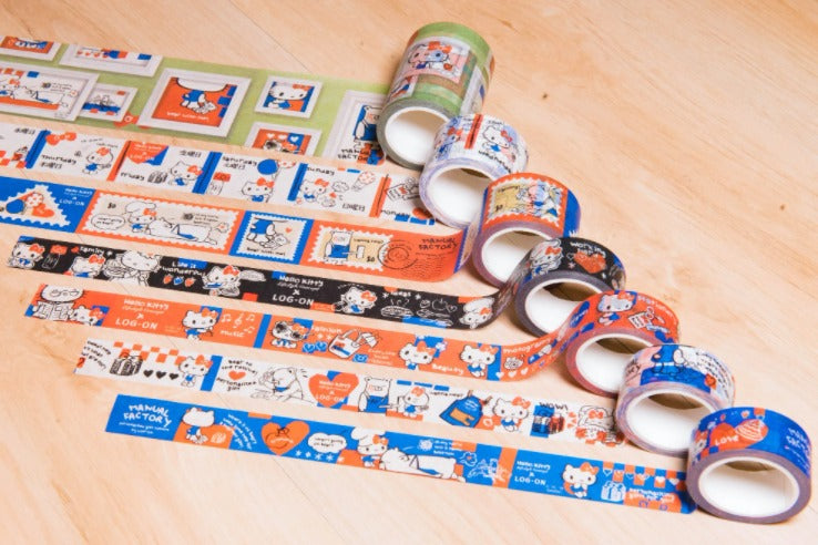 Hello Kitty And The Manual Factory Bear Log On Masking Tape - Large