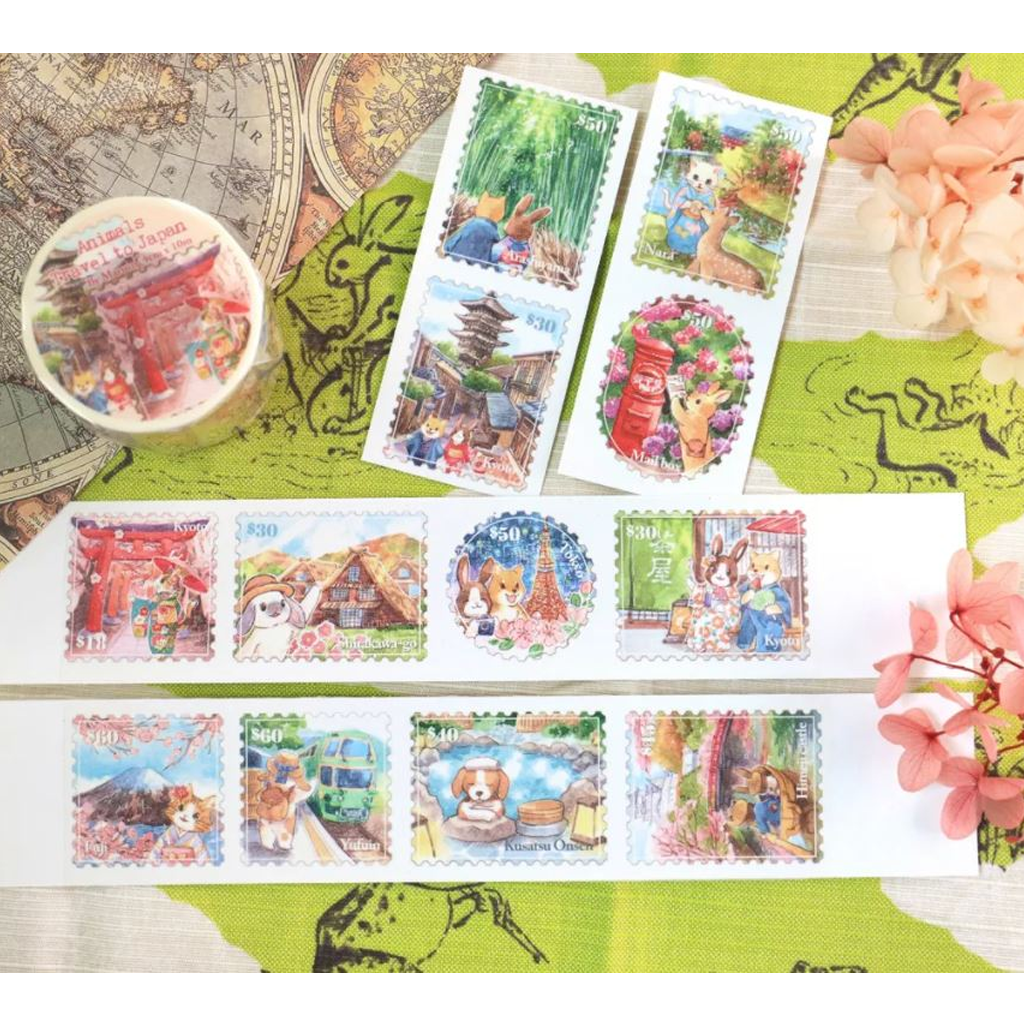 Maruco Art Animals Travel To Japan Washi Sampler