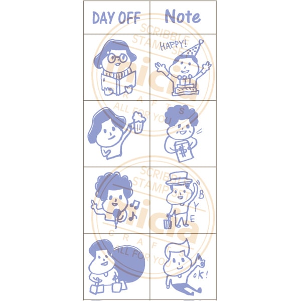 MICIA Scribble Stamp Set - Auntie&#39;s Life Note