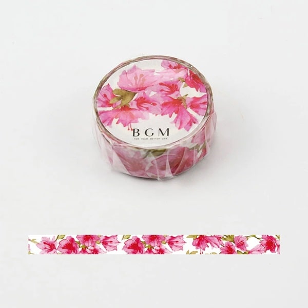 BGM Masking Tape Pink Flower Azalea
