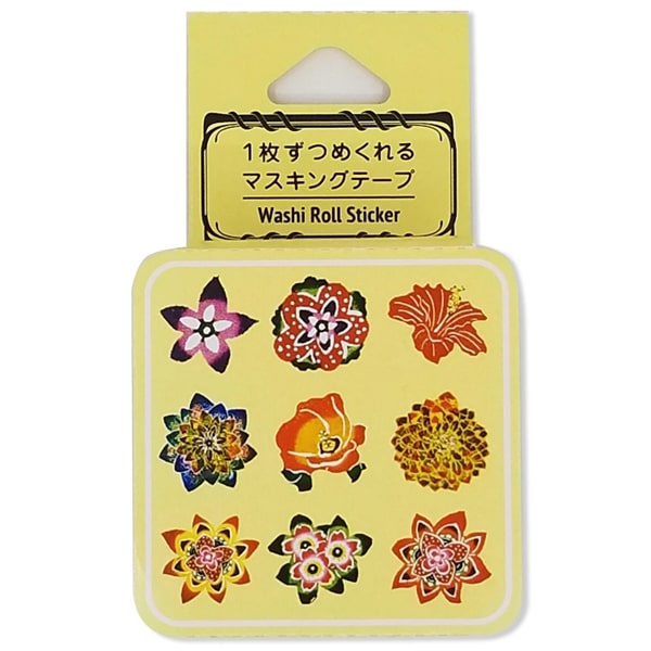 Bande Washi Roll Sticker Bingata Flower