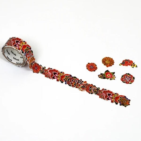 Bande Washi Roll Sticker Bingata Flower