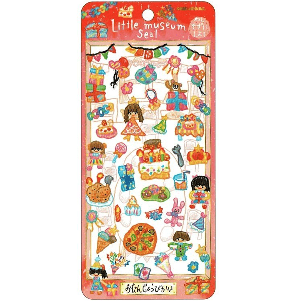 Kamio Japan Little Museum Seal Sticker - Birthday