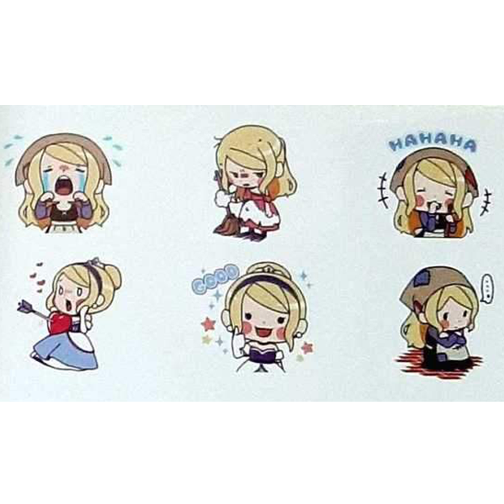 Candy Poetry Blue Happy Girl Flake Sticker