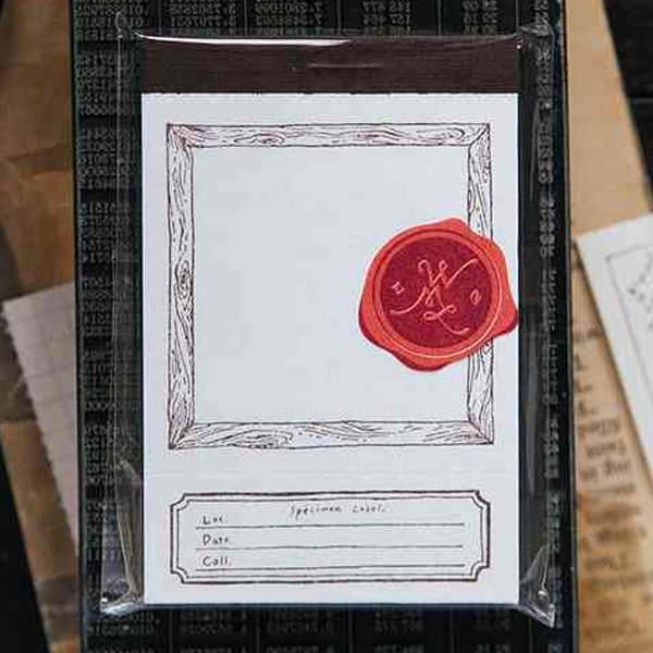 OURS Wooden Frame Letterpress Label Book