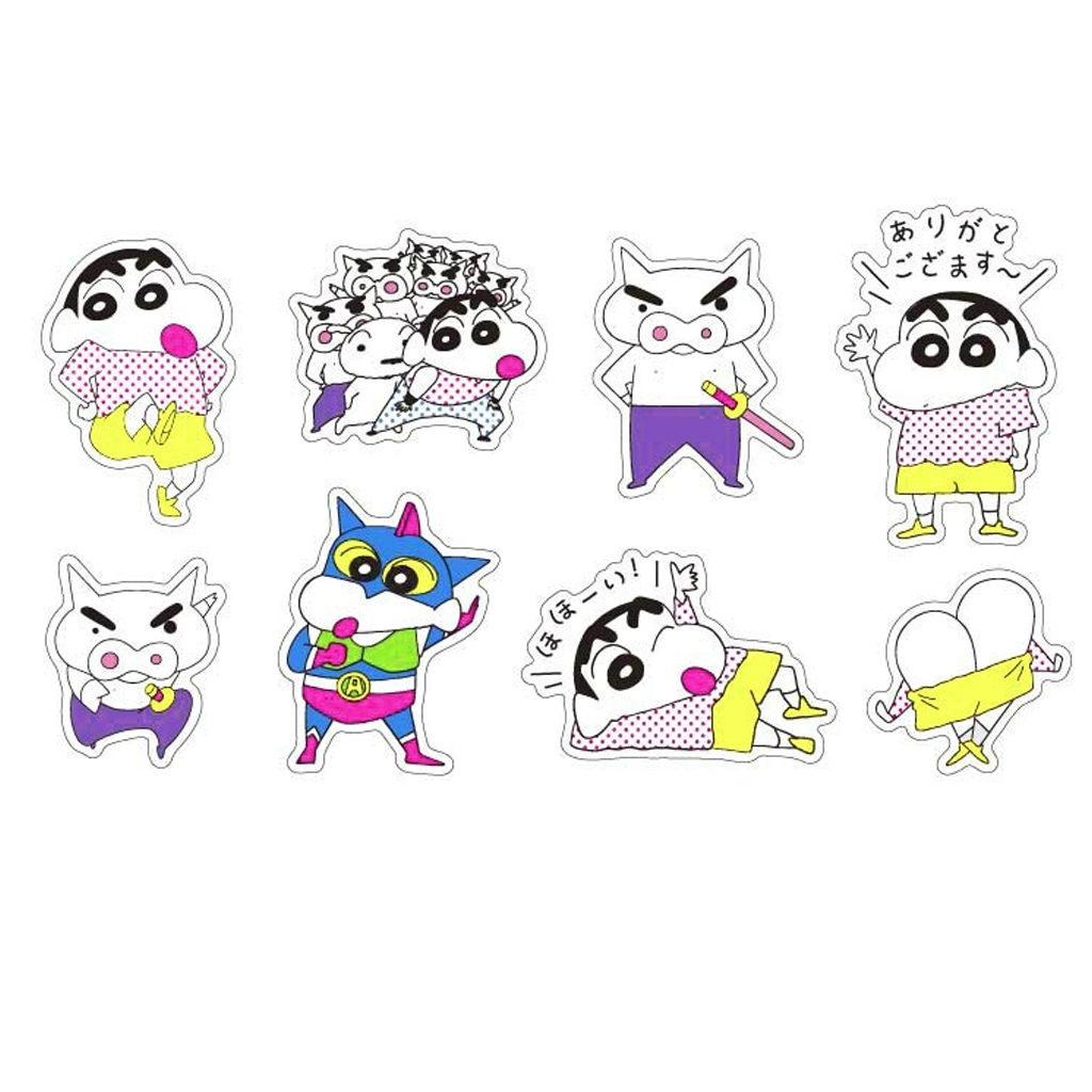 Active Corporation Crayon Shin-Chan Flake Sticker Shin-Chan &amp; Buriburizaemon