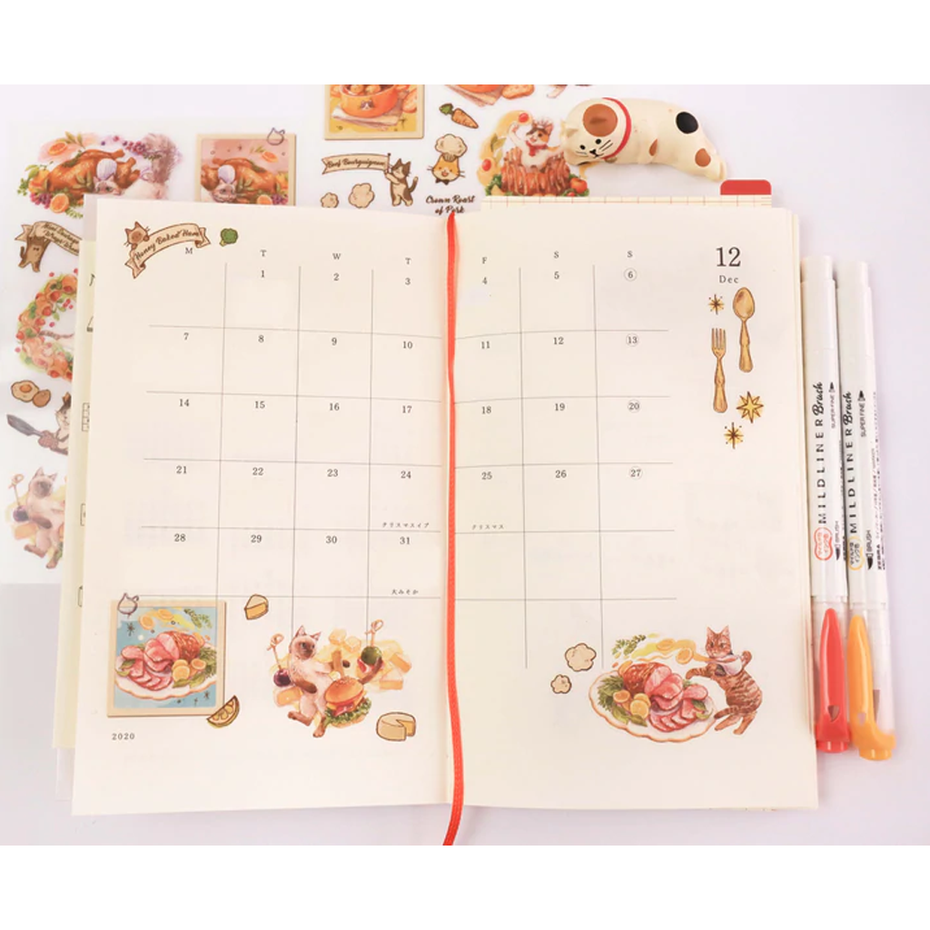 Maruco Art Print On Sticker Cat&#39;s Bistro