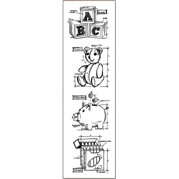 Tim Holtz Cling Rubber Stamps Childhood