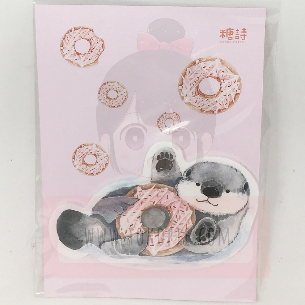 Candy Poetry Sticky Note Cute Beaver And Donut