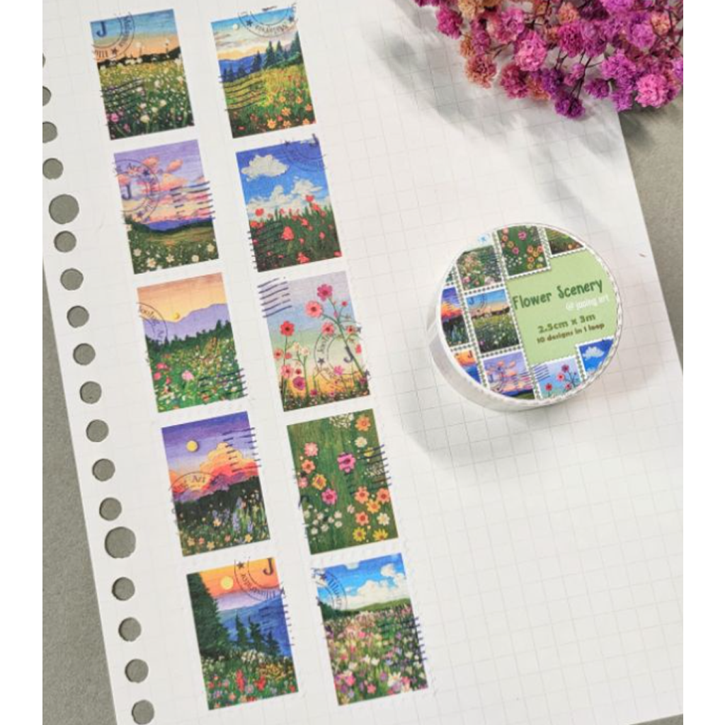Jooing Art Washi Sampler Postage Stamp