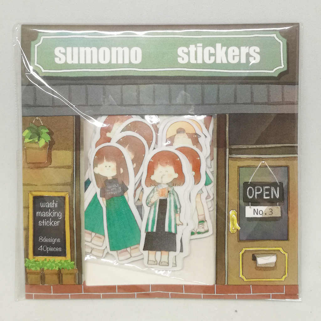 Sumomo Hangout Girl Washi Masking Sticker