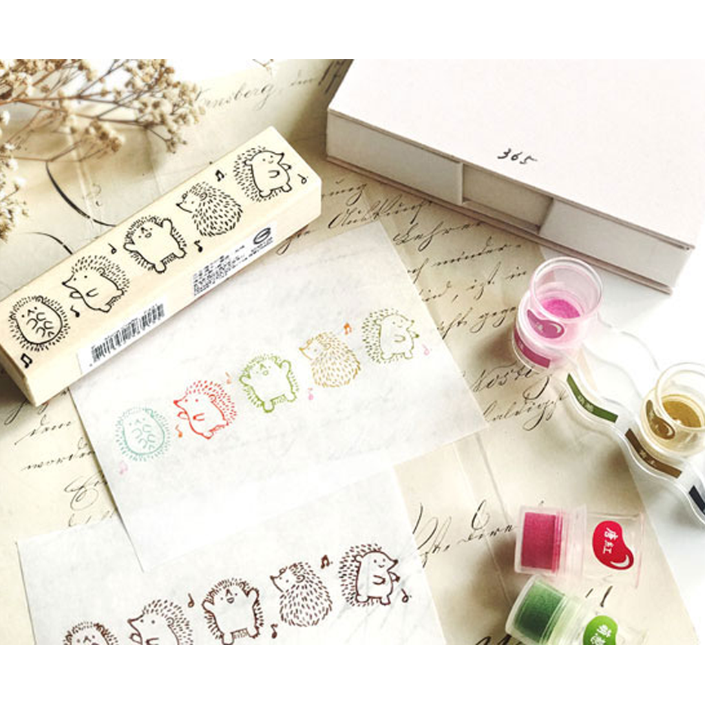 Micia Rubber Stamp - Hedgehogs