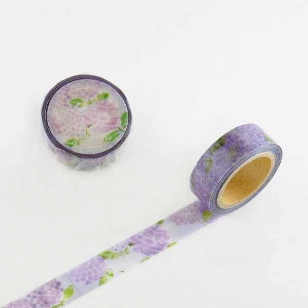 Chamil Garden Washi Tape Hydrangea Purple
