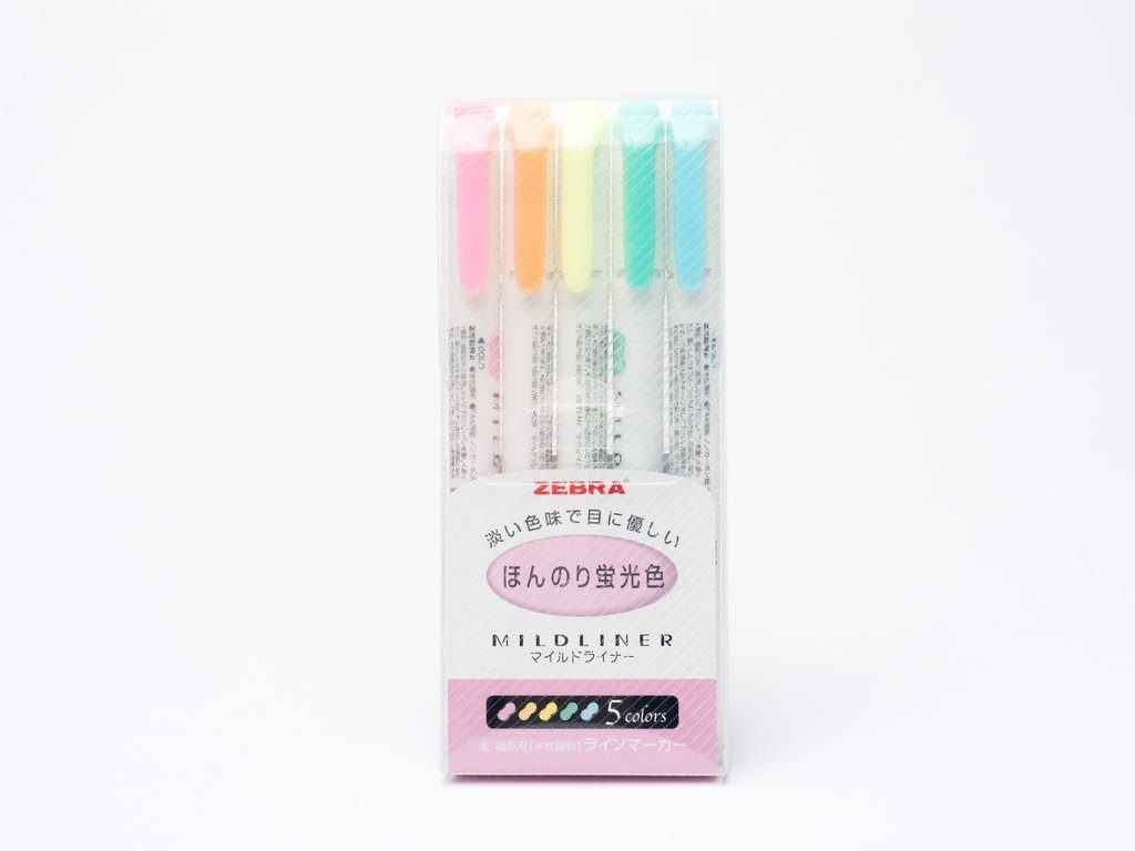 Zebra Mildliner Set 5 Colors