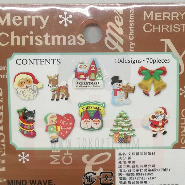 Winter Selection Mind Wave Flake Sticker - Santa