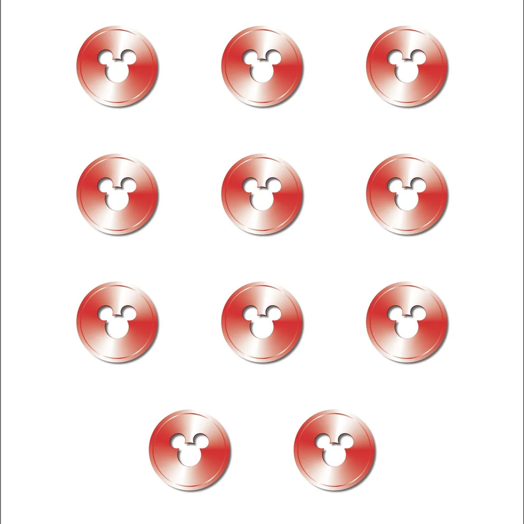 The Happy Planner Disney Mickey Mouse Medium Metal Disc Set - Red