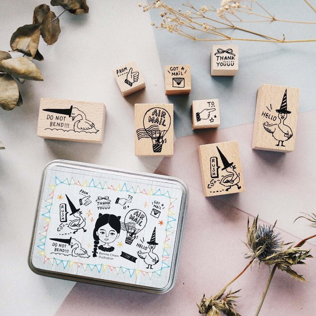 Bon Bon Sticker Rubber Stamp - Goose Ajian Messenger