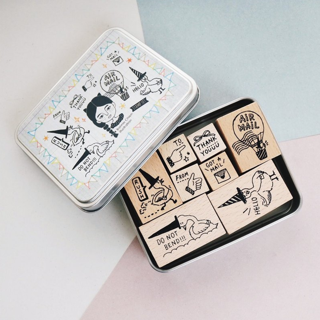 Bon Bon Sticker Rubber Stamp - Goose Ajian Messenger