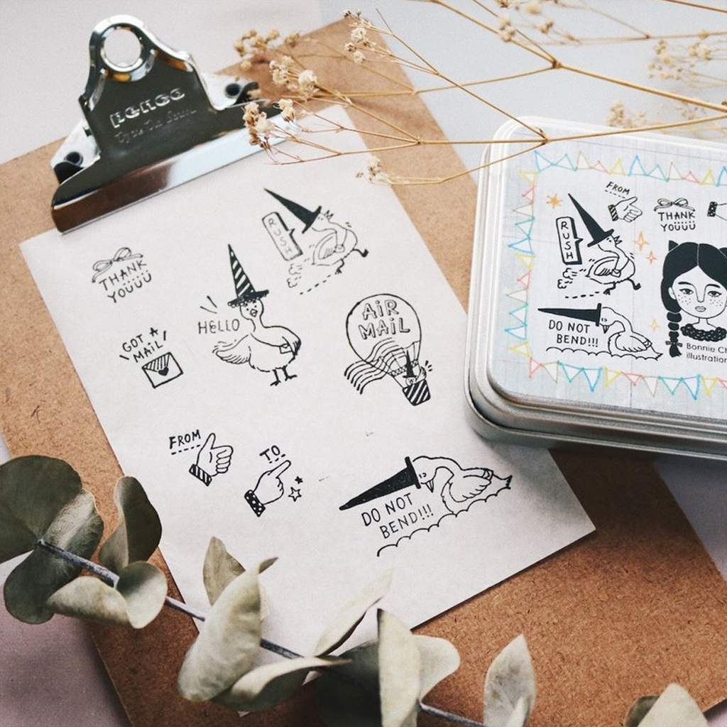 Bon Bon Sticker Rubber Stamp - Goose Ajian Messenger