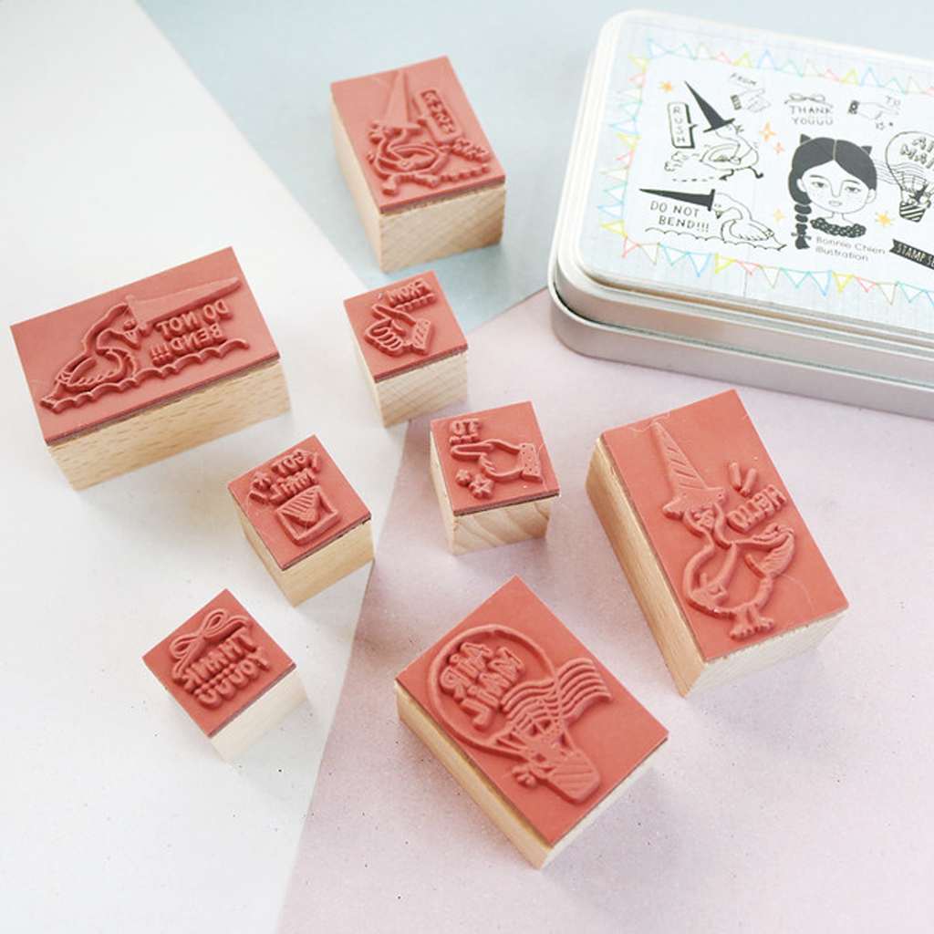 Bon Bon Sticker Rubber Stamp - Goose Ajian Messenger
