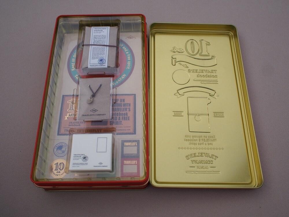 Midori Traveler&#39;s Notebook 10th Anniversary Can Set Mini Limited