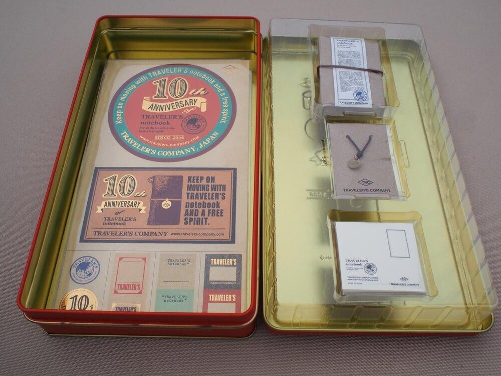 Midori Traveler&#39;s Notebook 10th Anniversary Can Set Mini Limited