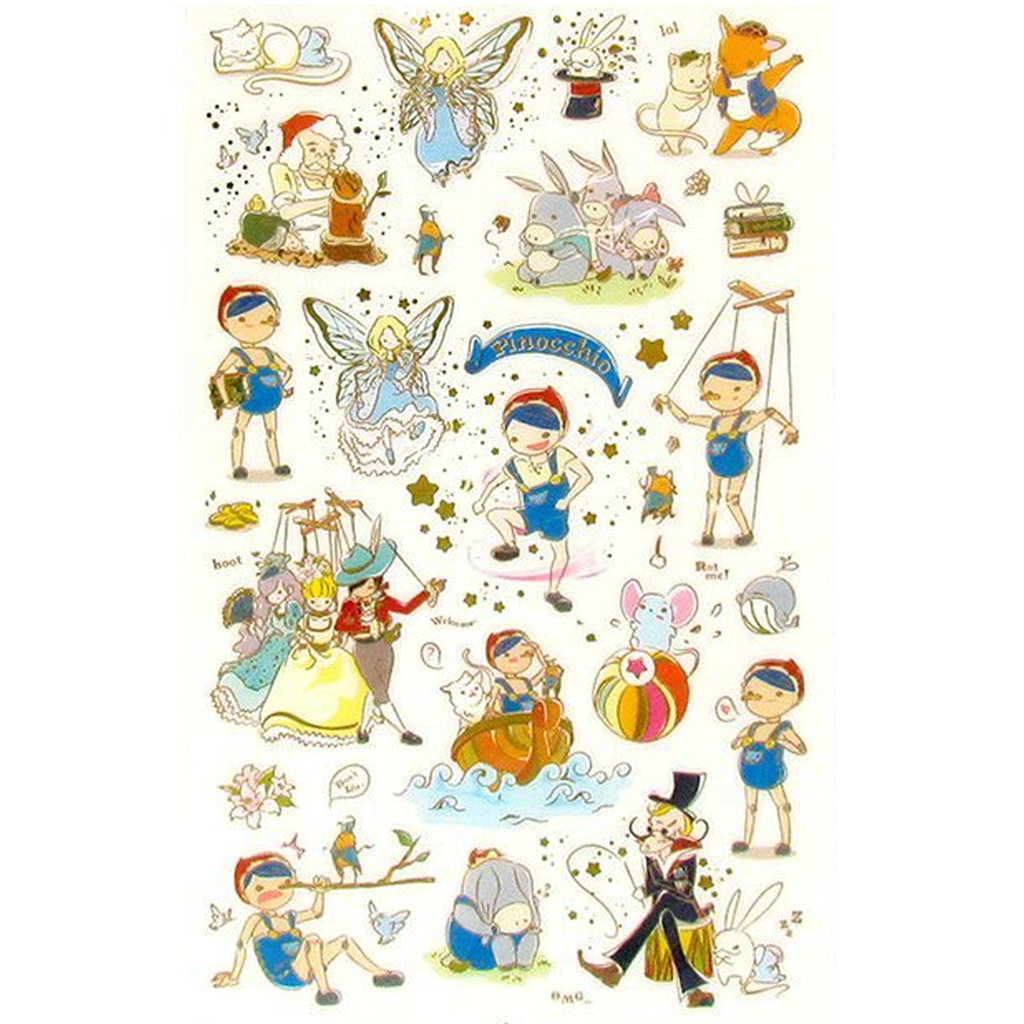 Transparent Fun Sticker - Pinocchio
