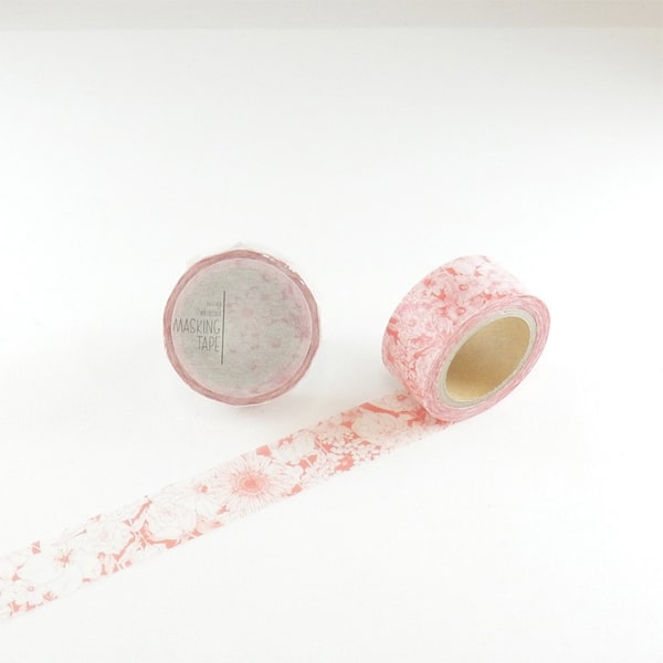 Round Top MiriKulo:rer Masking Tape - Pink Flower