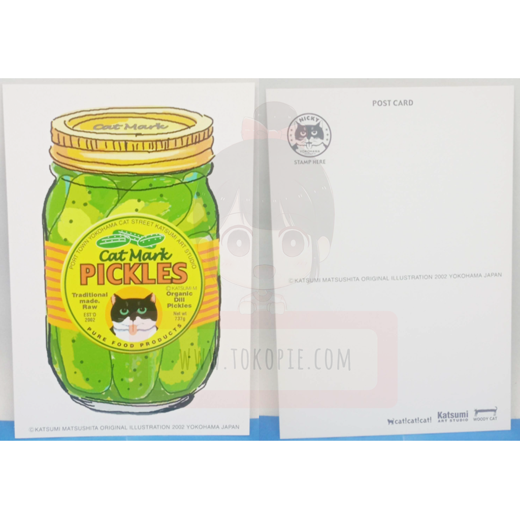 Katsumi Art Studio Cat Pattern Postcard