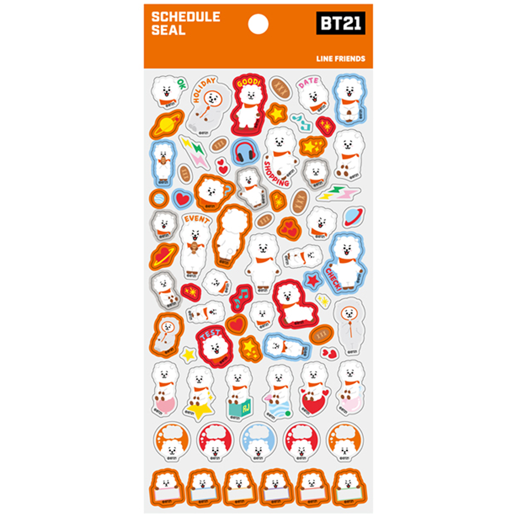 LINE Friends BT21 Schedule Sticker RJ