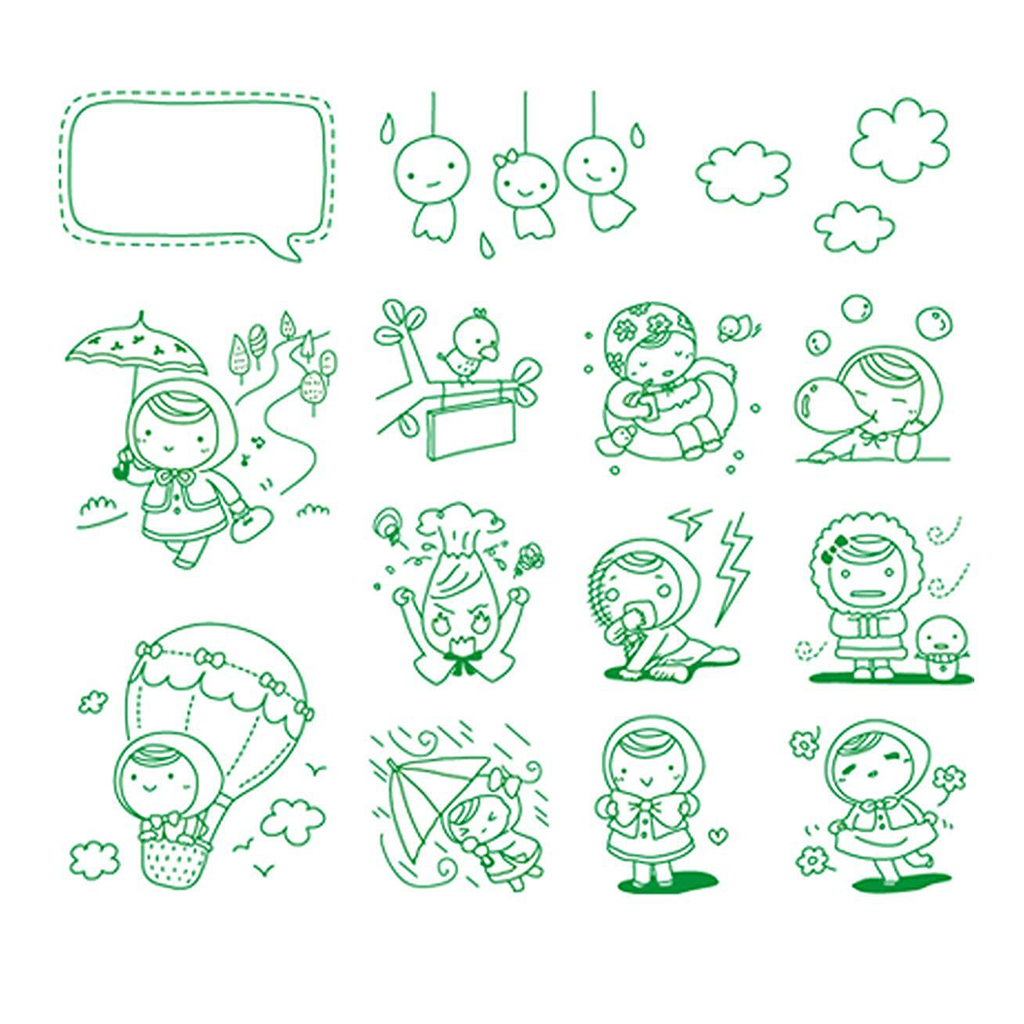 Micia Journal Stamp Set - Little Red Riding Hood