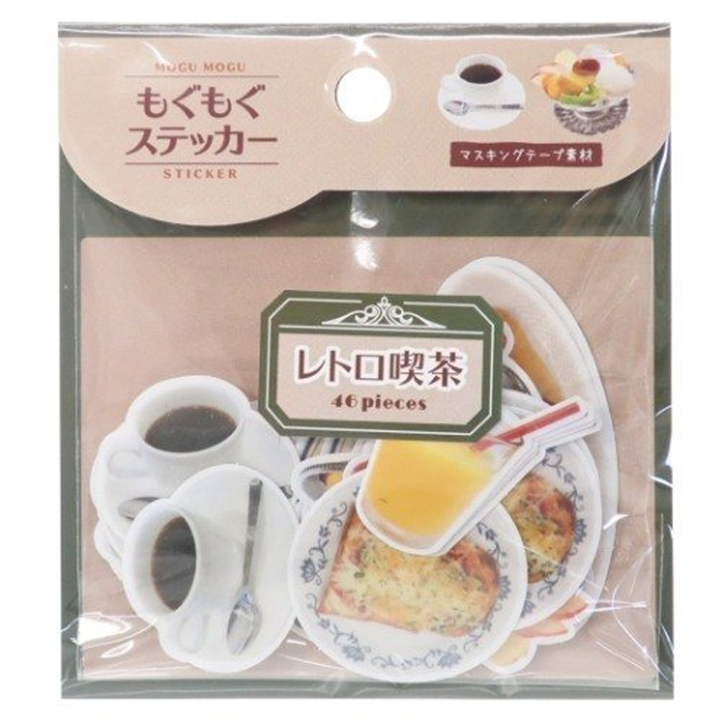 Crux Mogu Mogu Flake Sticker Retro Cafe Cracks