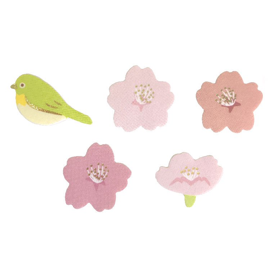 Active Corporation Sakura and Warbler Flake Sticker